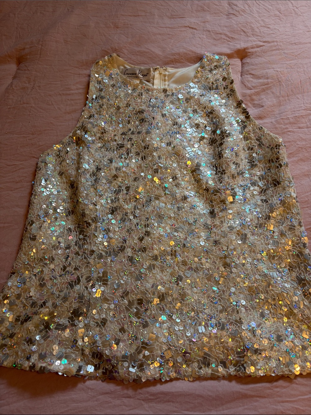 Laurence Kazar vintage sequined top